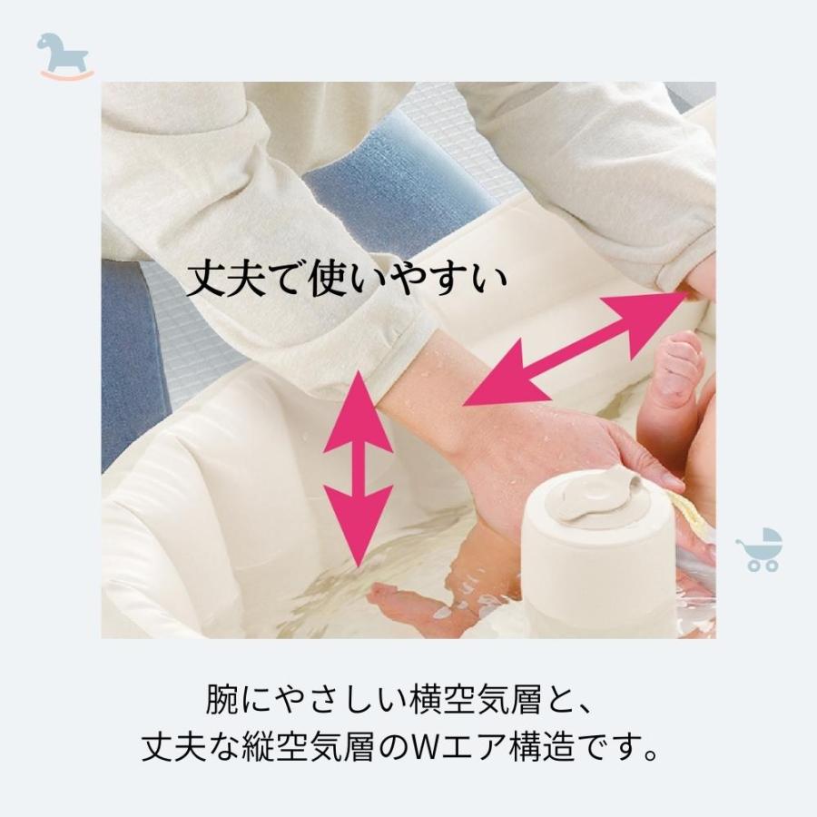 リッチェル ふかふかベビーバスプラスK 抗菌仕様 おすすめ 折りたたみ - 画像 (6)