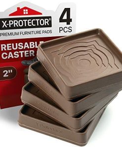 家具カップ X-PROTECTOR ? キャスターカップ 4個 プレミアム家具コースター? 理想的なベッドストッパー 滑り止め家具パッド 完璧
