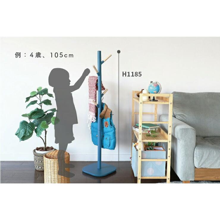 ICHIBA ポールハンガー ミミ ILH-3397 キッズハンガー 市場 簡単組立式 天然木 木製 持ち運び 玄関 リビング 北欧 かわいい インテリア おもちゃ 子供 - 画像 (7)