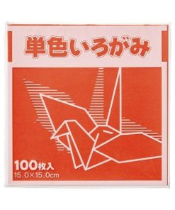 単色折り紙　１５×１５ｃｍ　赤　１００枚