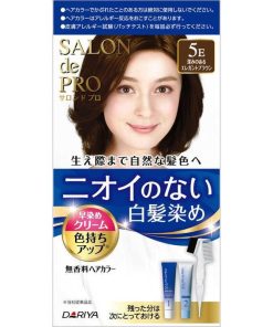 ダリヤ サロンドプロ 無香料ヘアカラー 早染めクリーム（白髪用）5Ｅ 深みのあるエレガントブラウン 40ｇ・40ｇ/ 白髪染め ヘアカラー