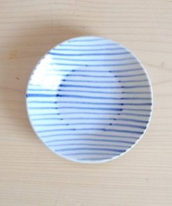 須藤拓也 染付 豆皿（縞）