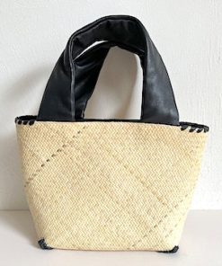 ラタン革手バッグ FUTOスクエア（S）