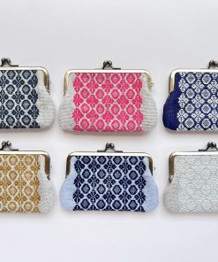 ハリノヲト こぎん刺し 角がま口 独自図案（カードサイズ）