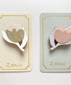 Zenco レザーブローチ・チューリップ